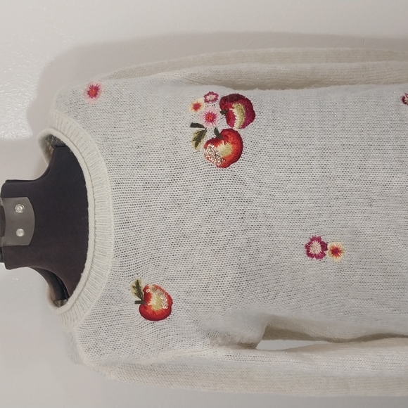 Disney Lauren Conrad XS Ivory White Swearer Apples Flowers - Picture 9 of 11